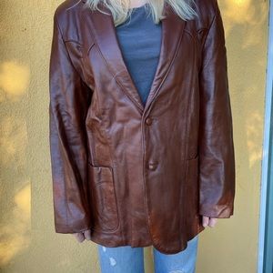 Men’s Vintage Leather Blazer